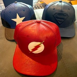 Superhero Leather Snapbacks